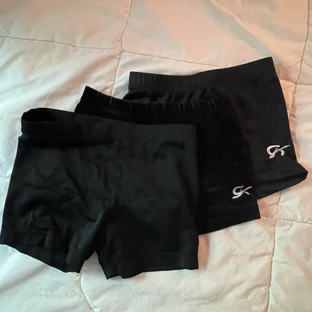 Girls gymnastics shorts. Size 8-10. Set of 3